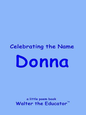 cover image of Celebrating the Name Donna